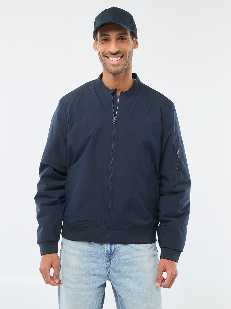 Giubbotto stile aviatore con tasca zippata sulla manica Blu - Kiabi