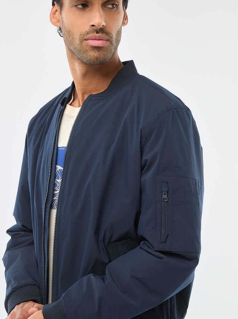 Giubbotto stile aviatore con tasca zippata sulla manica Blu - Kiabi