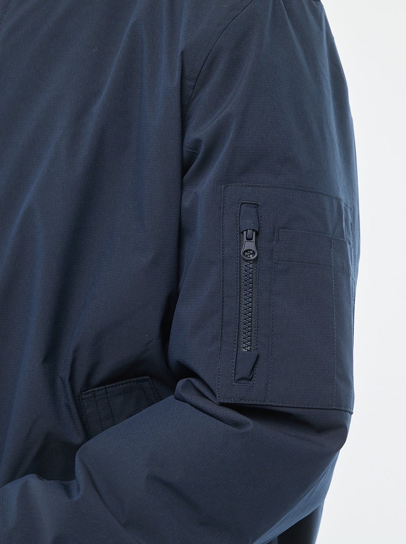 Giubbotto stile aviatore con tasca zippata sulla manica Blu - Kiabi