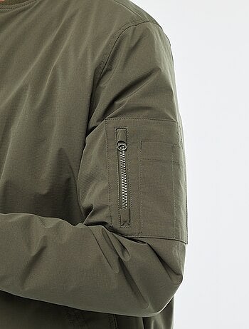 Giubbotto stile aviatore con tasca zippata sulla manica