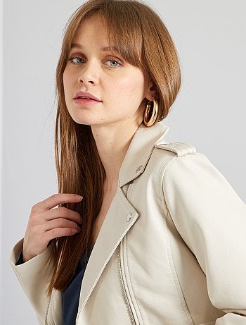 Giacche in pelle ed ecopelle da - beige - Kiabi