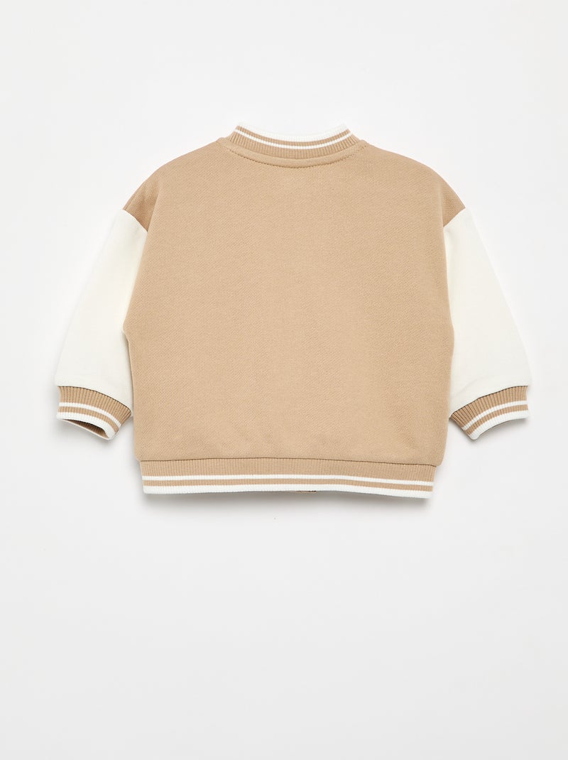 Giubbotto stile campus americano Beige - Kiabi