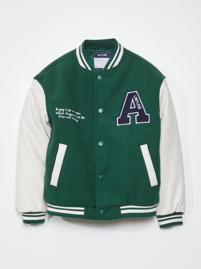 Giubbotto stile 'college' VERDE - Kiabi