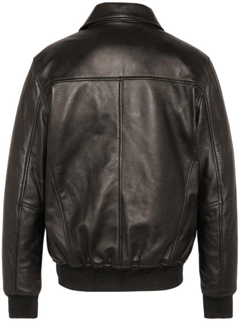 Giubbotto Uomo in Pelle Schott Marrone cappuccino - Kiabi
