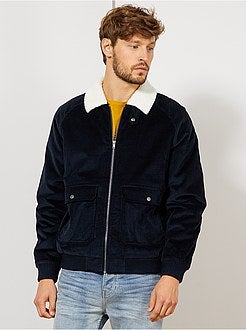 Giubbotto velluto collo sherpa - Kiabi