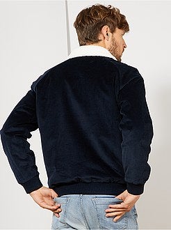 Giubbotto velluto collo sherpa - Kiabi