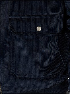 Giubbotto velluto collo sherpa - Kiabi