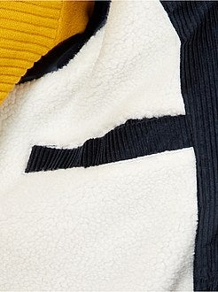 Giubbotto velluto collo sherpa - Kiabi