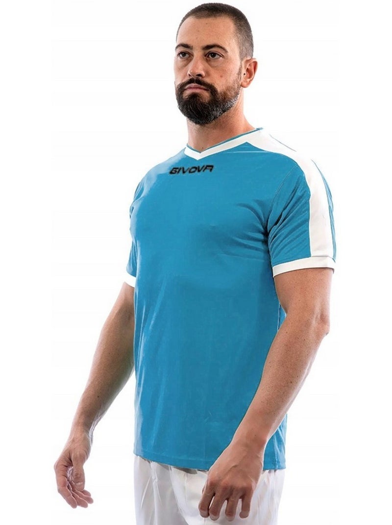 Givova Revolution Maglietta Interblocco Uomo Bianco Blu - Kiabi