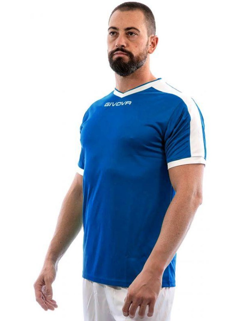 Givova Revolution Maglietta Interblocco Uomo Blu Bianco - Kiabi