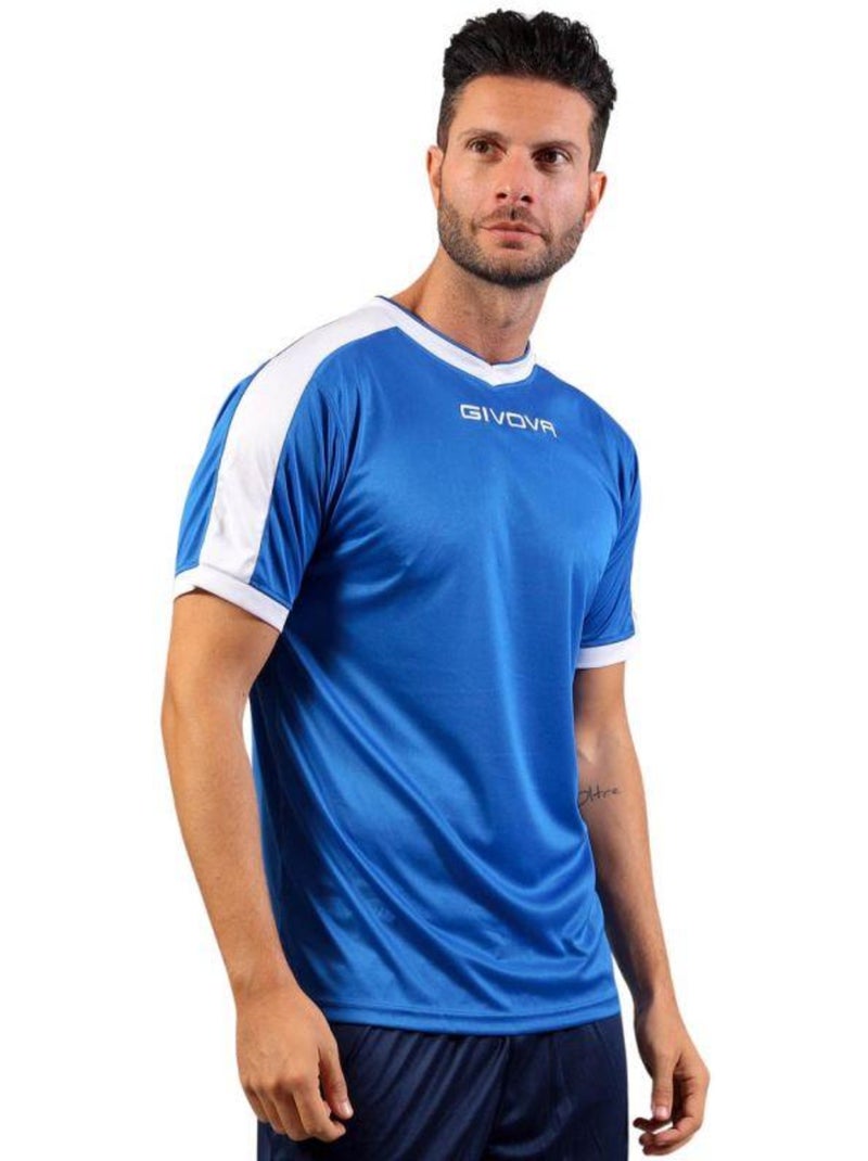 Givova Revolution Maglietta Interblocco Uomo Blu Bianco - Kiabi