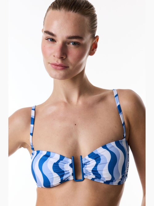 Gloria top bikini senza spalline a righe penti - Kiabi