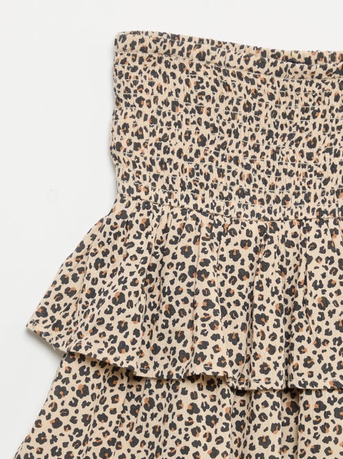 Gonna a balze con stampa leopardata - Kiabi