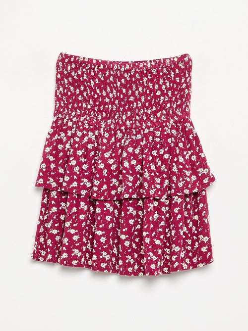 Gonna a balze con stampa leopardata - Kiabi