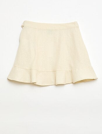 Gonna a balze in misto lino