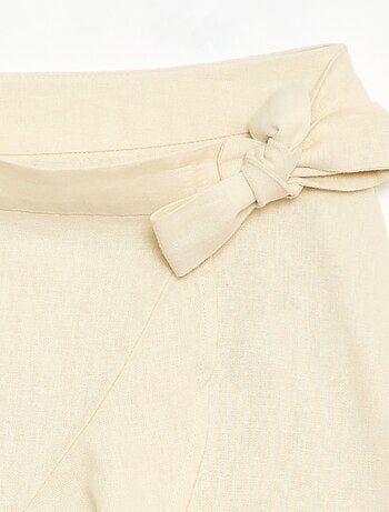 Gonna a balze in misto lino