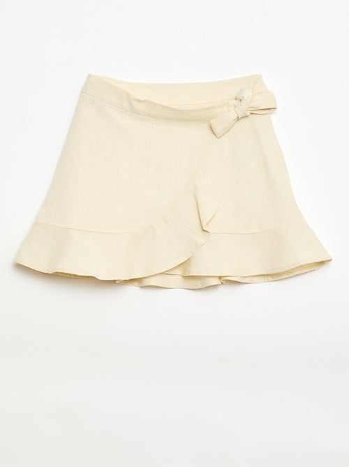 Gonna a balze in misto lino - Kiabi