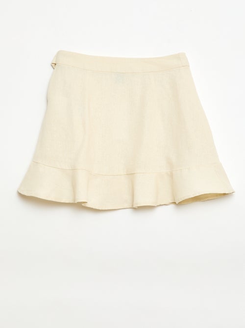 Gonna a balze in misto lino - Kiabi