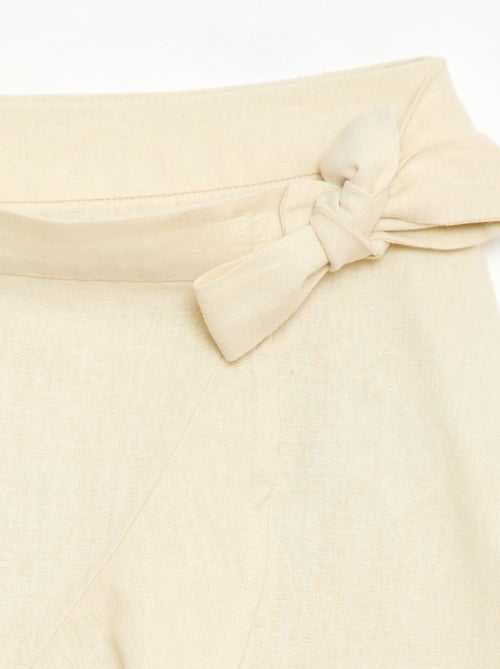 Gonna a balze in misto lino - Kiabi