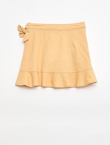 Gonna a balze in misto lino