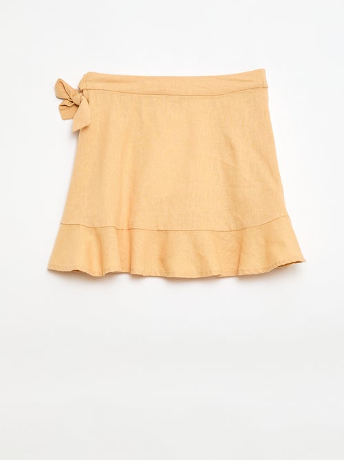 Gonna a balze in misto lino - Kiabi