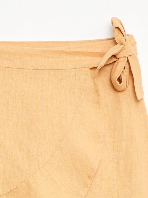 Gonna a balze in misto lino - Kiabi