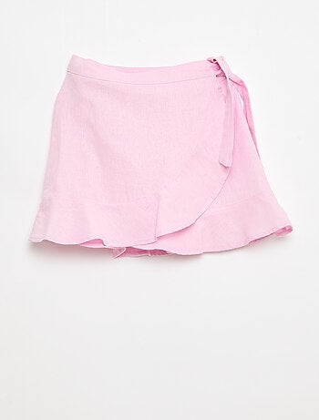 Gonna a balze in misto lino