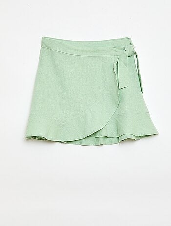 Gonna a balze in misto lino