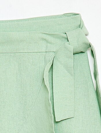 Gonna a balze in misto lino