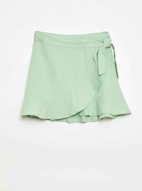 Gonna a balze in misto lino - Kiabi