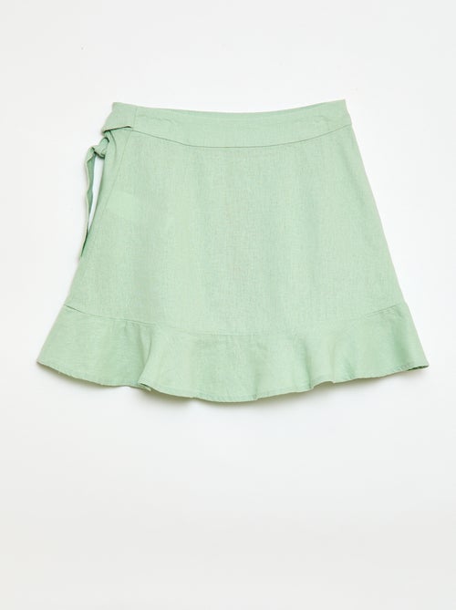 Gonna a balze in misto lino - Kiabi