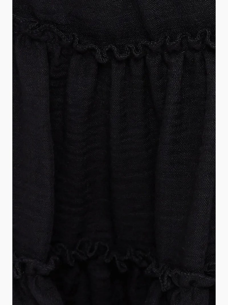 Gonna a balze intrecciata con elastico in vita hiccup Nero - Kiabi