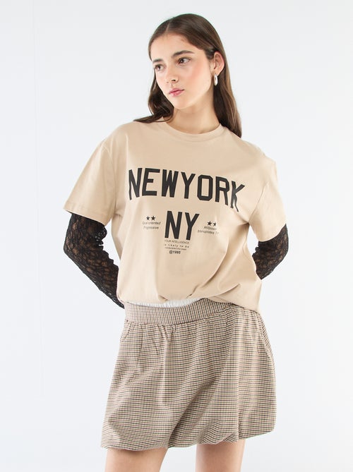 Gonna a palloncino a quadri - Kiabi