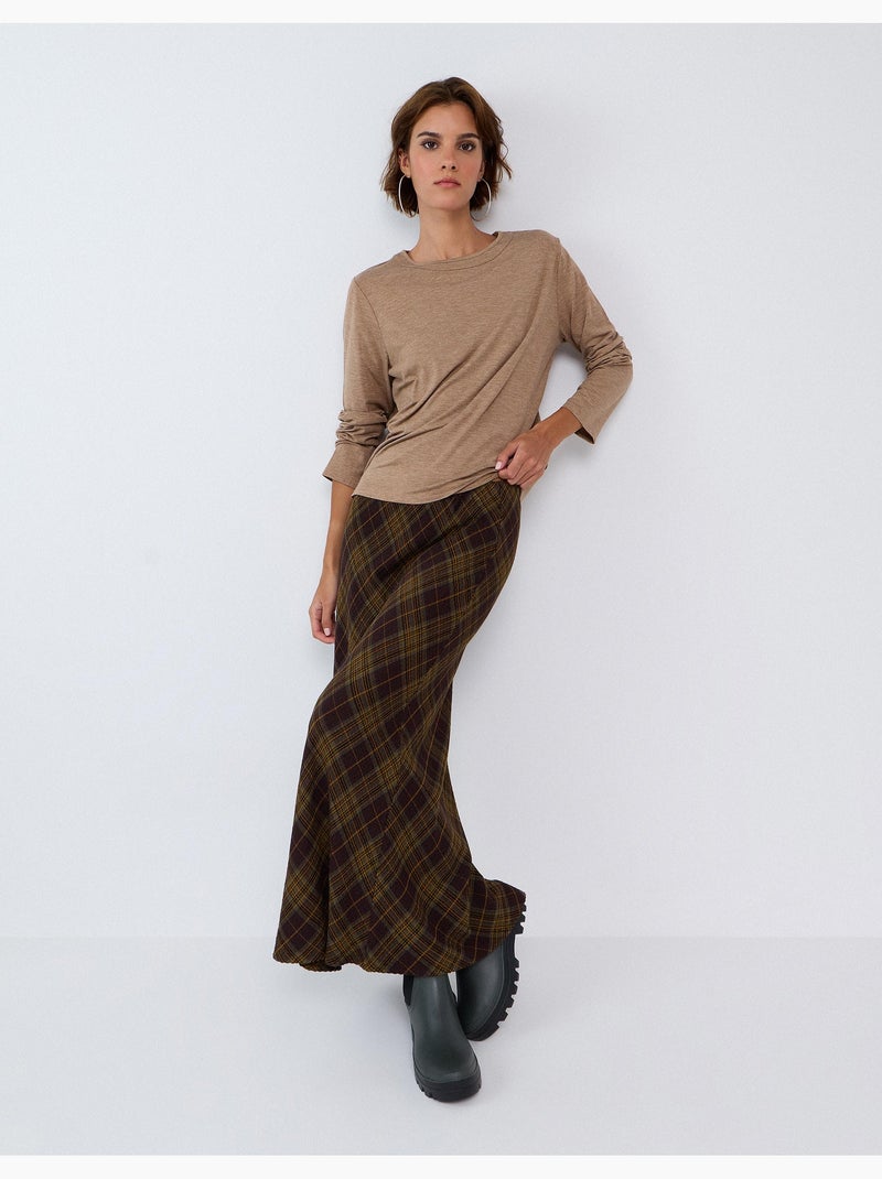 Gonna a quadri, mo fashion Marrone - Kiabi
