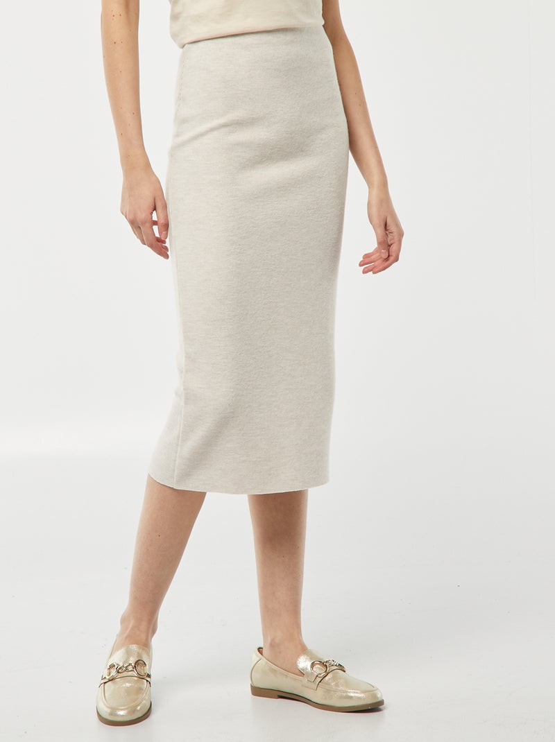 Gonna a tubino BEIGE - Kiabi