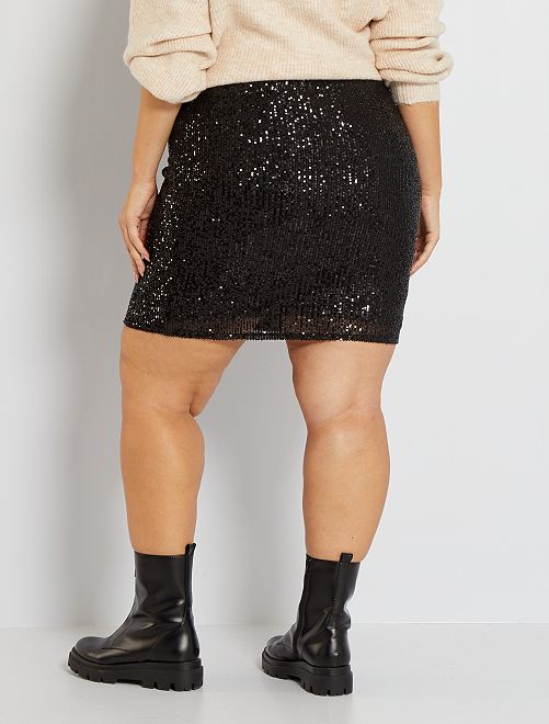 Gonna a tubino con paillettes - nero - Kiabi - 18.00€