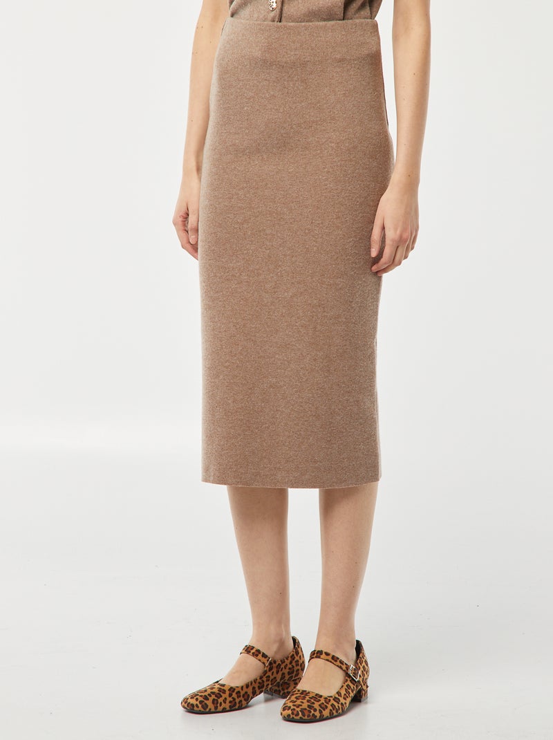 Gonna a tubino MARRONE - Kiabi