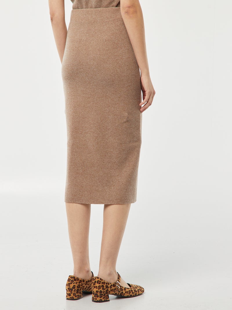 Gonna a tubino MARRONE - Kiabi