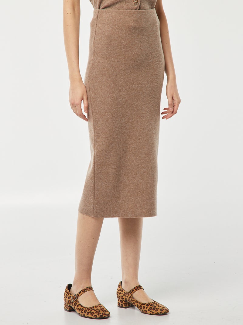 Gonna a tubino MARRONE - Kiabi