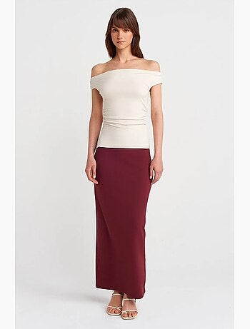 Gonna a tubino maxi a vita alta dilvin