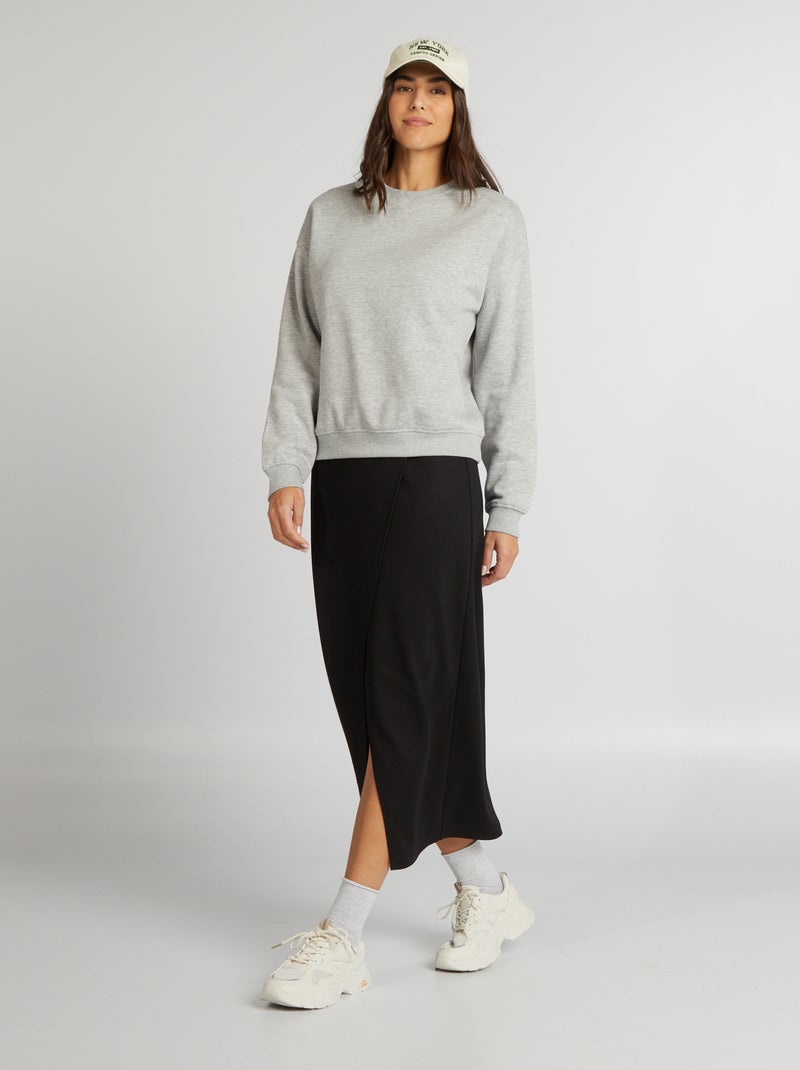 Gonna a tubino maxi nero - Kiabi