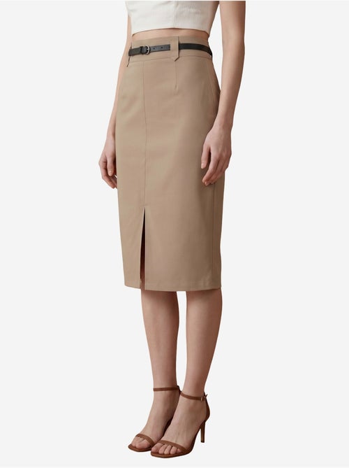 Gonna a tubino midi a vita alta con spacco my fashion - Kiabi Gonna a tubino midi a vita alta con spacco my fashion - Kiabi