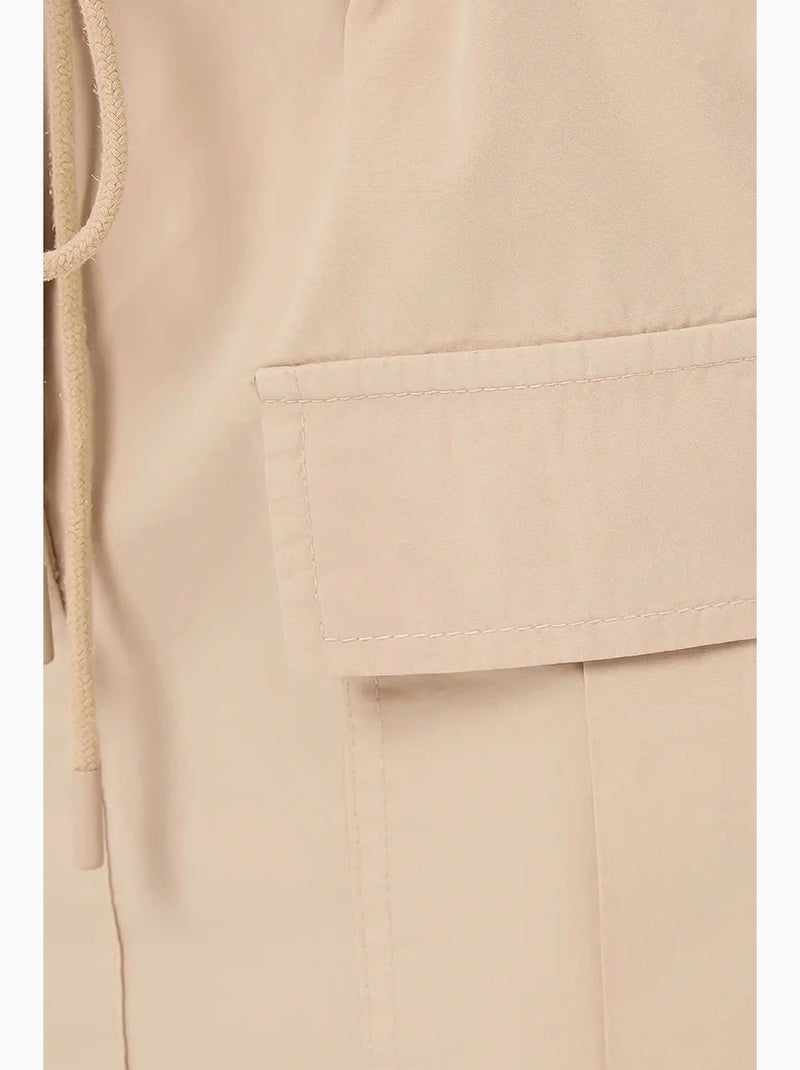 Gonna cargo a vita bassa in cotone hiccup Beige naturale - Kiabi