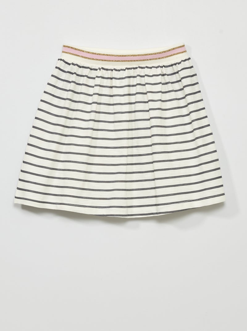 Gonna con cintura con paillettes BIANCO - Kiabi