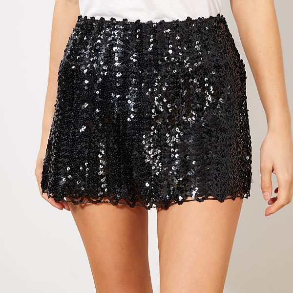 minigonna con paillettes
