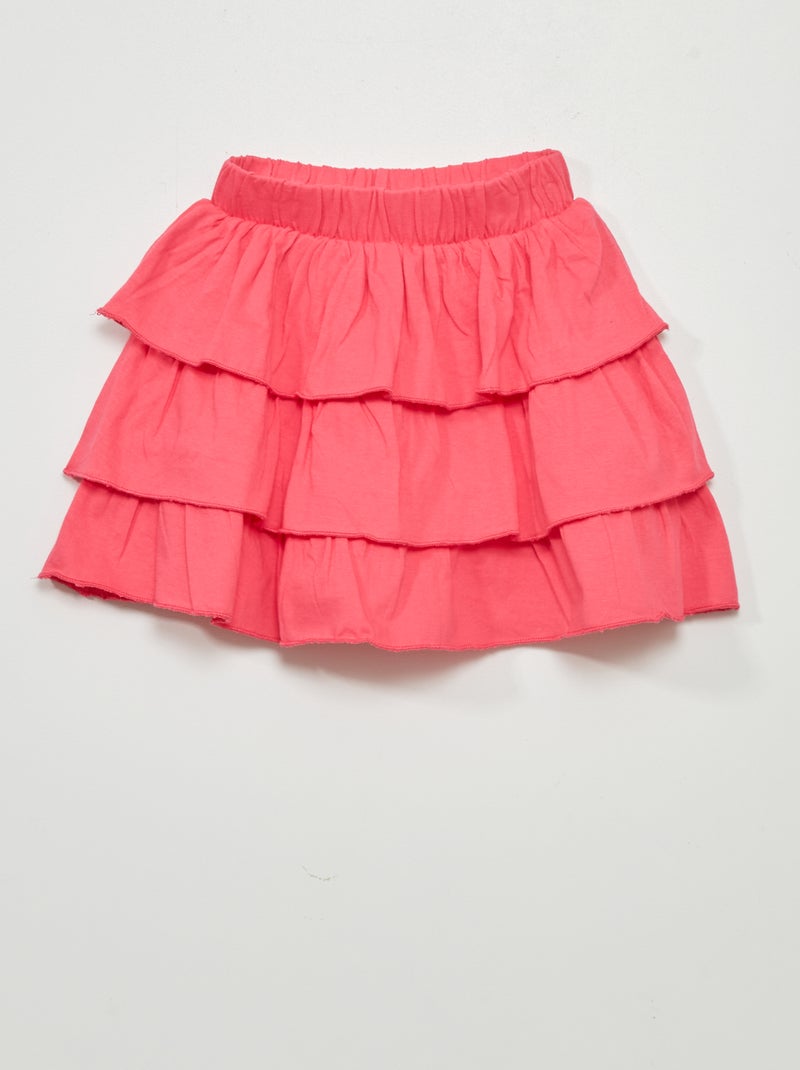 Gonna con volant fucsia - Kiabi