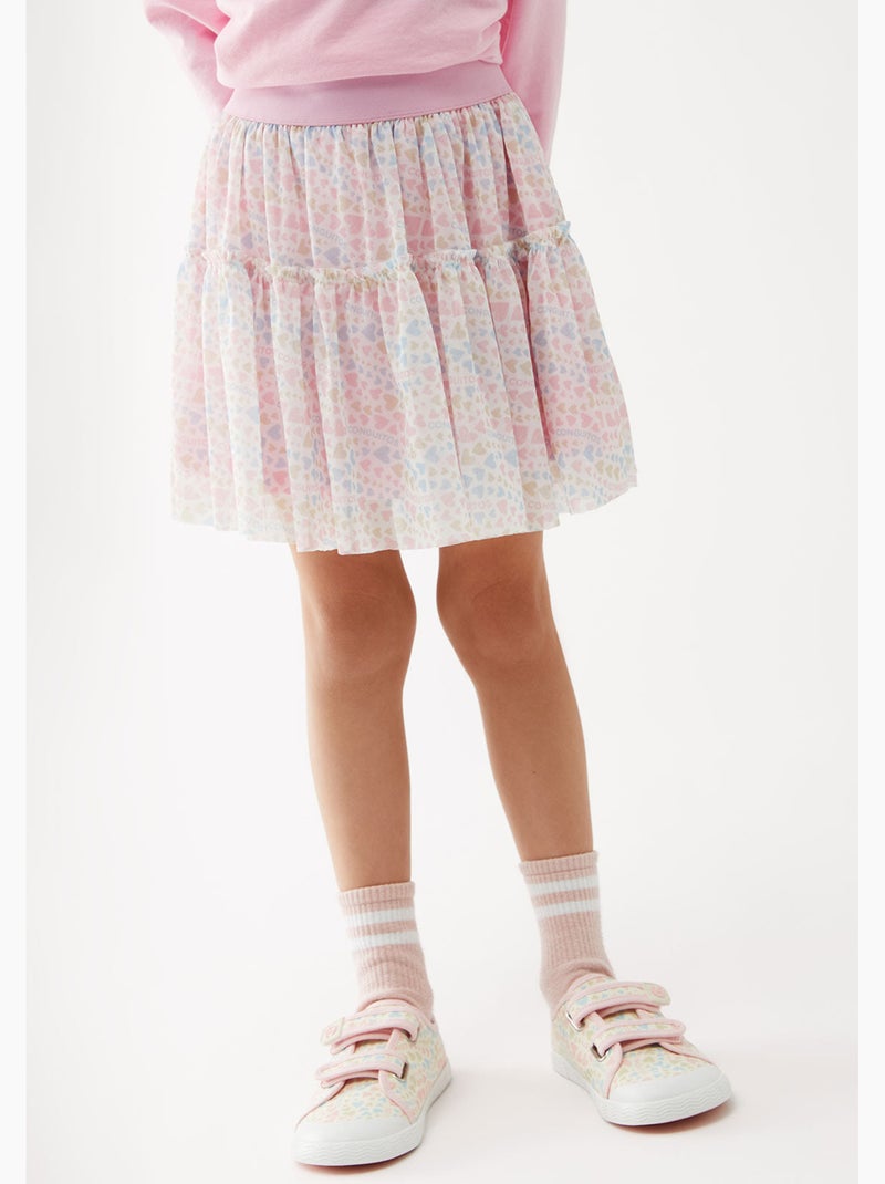 Gonna conguitos falda con corazones Multicolore - Kiabi