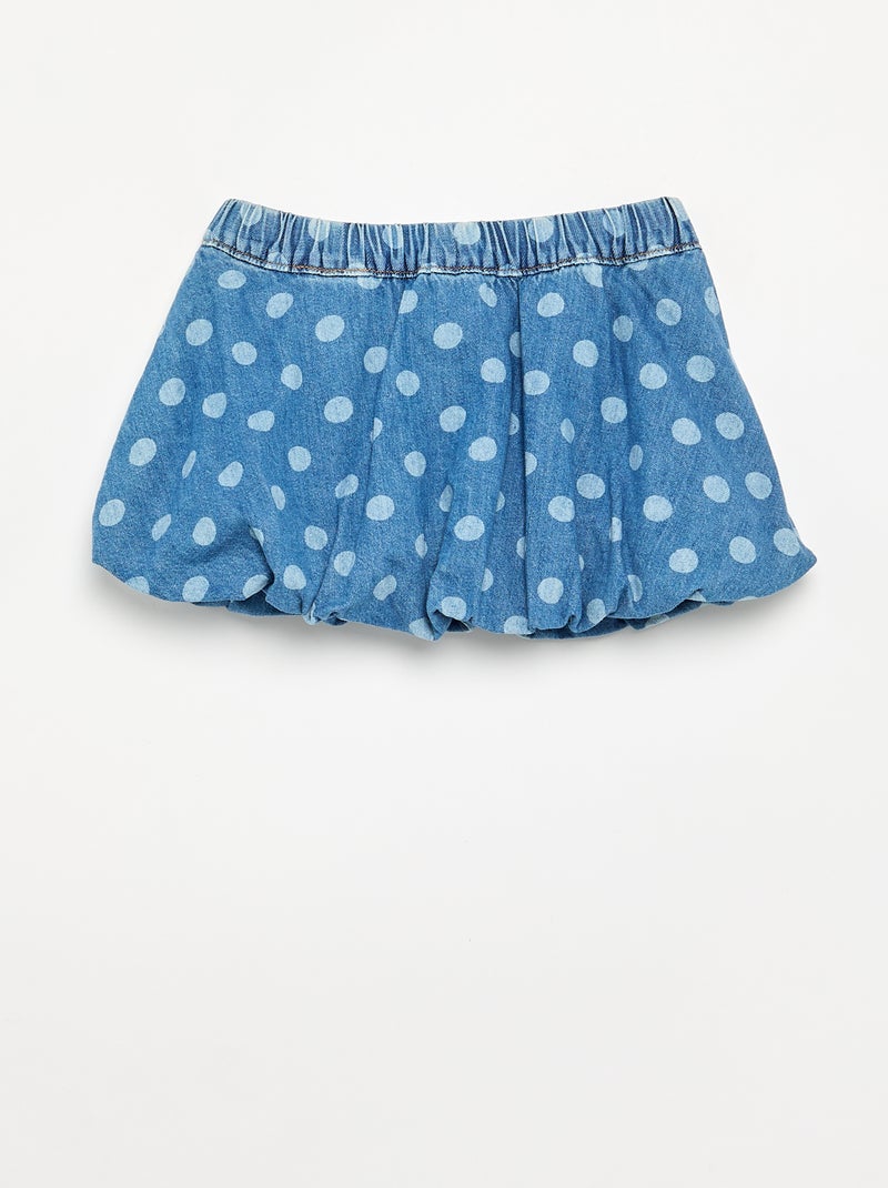 Gonna corta a palloncino stampata Blu - Kiabi