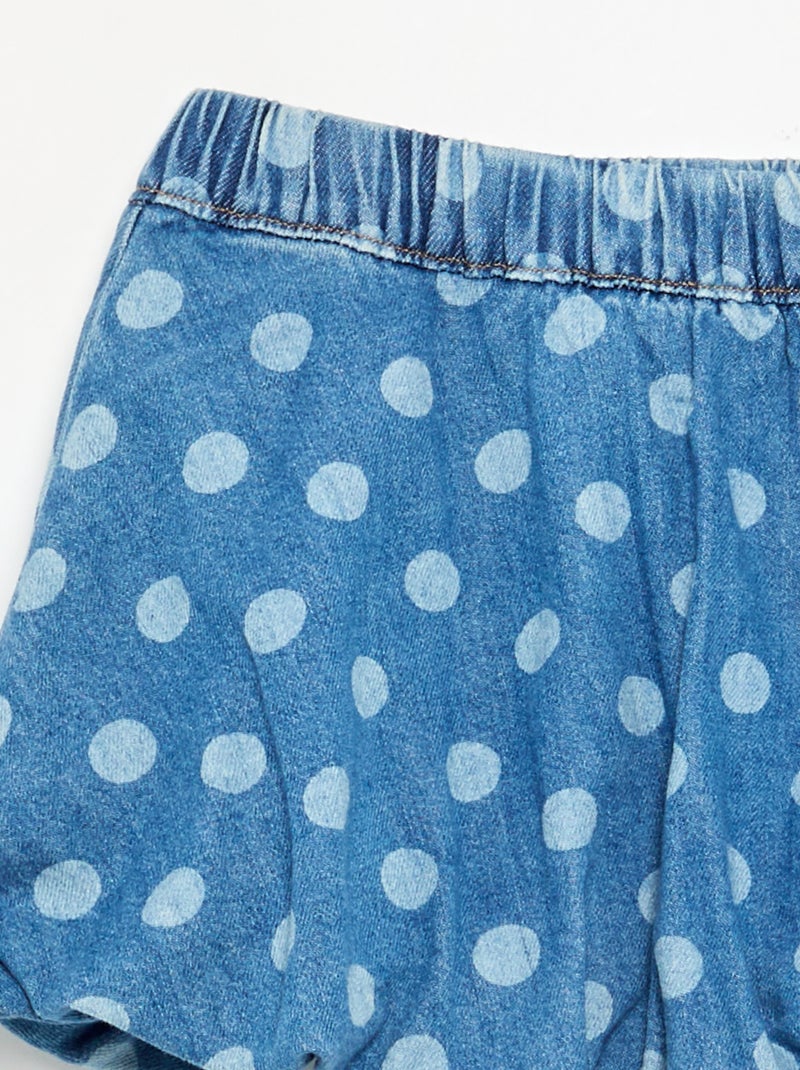 Gonna corta a palloncino stampata Blu - Kiabi