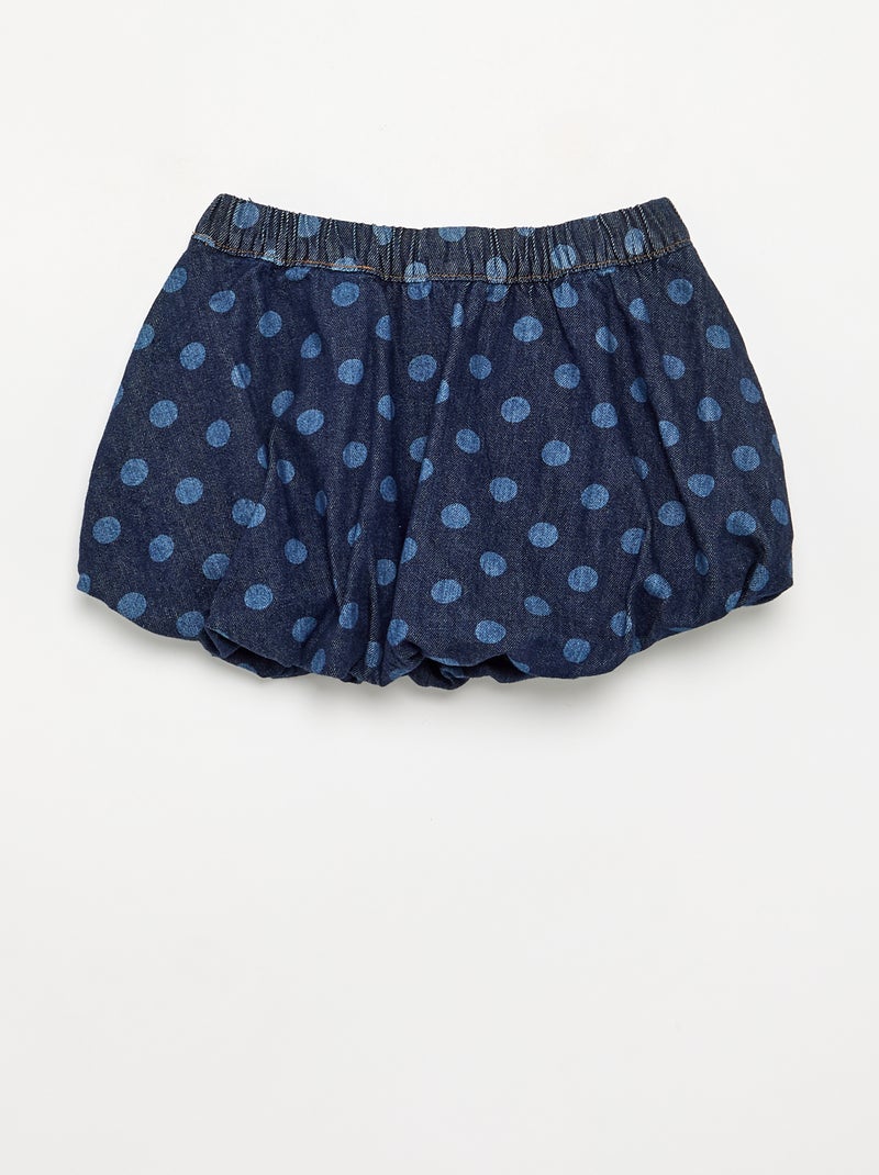 Gonna corta a palloncino stampata Blu - Kiabi